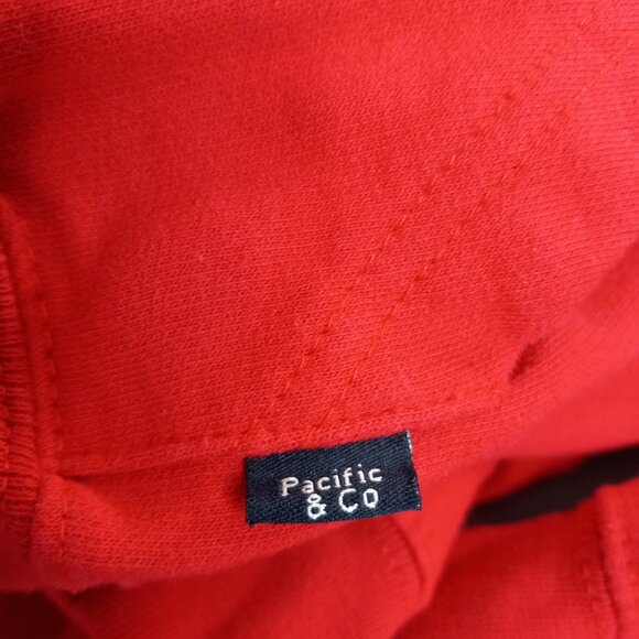 Retro Pacific & Co Surf Shop Red Pullover Hoodie Unisex Large - Picture 13 of 14